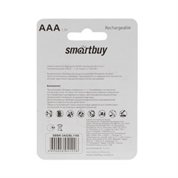 Аккумулятор Smartbuy, Ni-Mh, AAA, HR03-2BL, 1.2В, 1100 мАч, блистер, 2 шт. - фото 51387501
