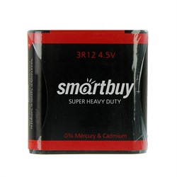 Батарейка солевая Smartbuy Super Heavy Duty, 3R12-1S, 4.5В, спайка, 1 шт. - фото 51387506