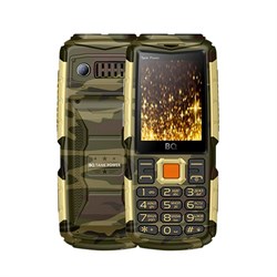 Сотовый телефон BQ M-2430 Tank Power, 2.4", 2 sim, 4000мАч, золотистый камуфляж - фото 51387965