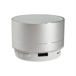 Портативная колонка Luazon LAB-05, 3 Вт, 520 мАч, Bluetooth, USB, microSD, microUSB, серебристый - фото 51388065