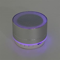 Портативная колонка Luazon LAB-05, 3 Вт, 520 мАч, Bluetooth, USB, microSD, microUSB, серебристый - фото 51388073
