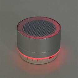 Портативная колонка Luazon LAB-05, 3 Вт, 520 мАч, Bluetooth, USB, microSD, microUSB, серебристый - фото 51388074