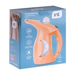 Отпариватель Irit IR-2354, ручной, 800 Вт, 200 мл, 20 г/мин, шнур 1.58 м, персиковый - фото 51388539