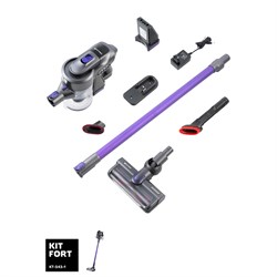 Пылесос Kitfort KT-543-1, вертикальный, беспроводной, 160 Вт, 0.8 фиолетовый - фото 51388759