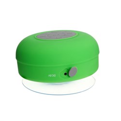 Портативная колонка LuazON LPCK-06, 150 мАч, водостойкая, на присоске, зеленая - фото 51388947