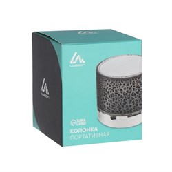 Портативная колонка Luazon LAB-30, 3 Вт, 520 мАч, microSD, цвет чёрный мрамор - фото 51388992