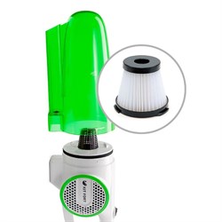 Пылесос Kitfort KT-523-3, вертикальный, 600 Вт, 0.5 л, НЕРА фильтр, зелёный - фото 51389015