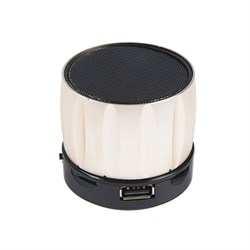 Портативная колонка Luazon Hi-Tech09, 3 Вт, 300 мАч, microSD, USB, корпус металл, золотистая - фото 51389113