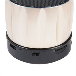 Портативная колонка Luazon Hi-Tech09, 3 Вт, 300 мАч, microSD, USB, корпус металл, золотистая - фото 51389114