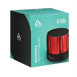 Портативная колонка Luazon Hi-Tech09, 3 Вт, 300 мАч, microSD, USB, корпус металл, золотистая - фото 51389117