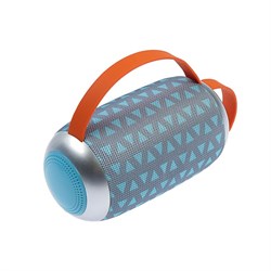 Портативная колонка Luazon LAB-54, 10 Вт, 1200 мАч, microSD, AUX, USB, серо-бирюзовая - фото 51389153