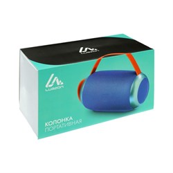 Портативная колонка Luazon LAB-54, 10 Вт, 1200 мАч, microSD, AUX, USB, серо-бирюзовая - фото 51389157