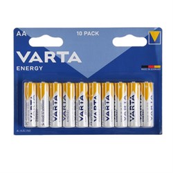 Батарейка алкалиновая Varta Energy, AA, LR6-10BL, 1.5 В, блистер, 10 шт. - фото 51389508