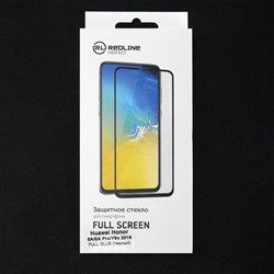 Защитное стекло Red Line для Huawei Honor 8A/8A Pro/Y6s 2019, Full screen, полный клей, чёрное - фото 51389577