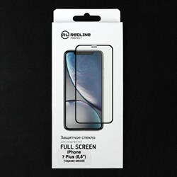 Защитное стекло Red Line для iPhone 7 Plus, Full Screen, полный клей, черное - фото 51389612