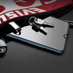 Защитное стекло 9D Luazon для Honor 8A/Y6 (2019), полный клей, 0.33 мм, 9Н, чёрное - фото 51389714