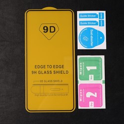 Защитное стекло 9D LuazON для Xiaomi Mi 9t/9t Pro, полный клей, 0.33 мм, 9Н, чёрное - фото 51389766