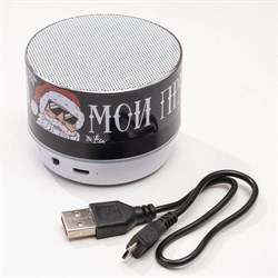 Колонка портативная новогодняя «Моя музыка - мои правила», Bluetooth, USB, 6.9×6.9×5.2 см - фото 51390040