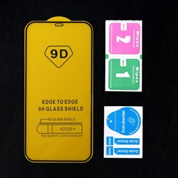 Защитное стекло 9D Luazon для iPhone 12 Pro MAX, полный клей, 0.33 мм, 9Н - фото 51390640