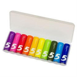 Батарейка алкалиновая Xiaomi ZMI Rainbow Zi5, AA, LR6-10BOX, 1.5 В, 10 шт. - фото 51391123