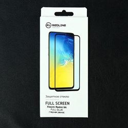 Защитное стекло Red Line для Xiaomi Redmi 9A, Full Screen, полный клей, чёрное - фото 51391158