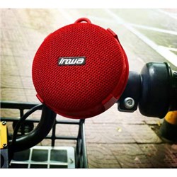 Портативная колонка INWA AS-63, 5 Вт, 750 мАч, водонепроницаемая, крепление на руль, красная - фото 51391566