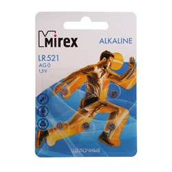 Батарейка алкалиновая Mirex, LR521, AG0, 1.5В, блистер, 6 шт - фото 51391720