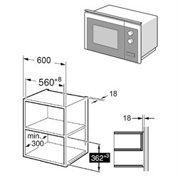 Встраиваемая микроволновая печь MAUNFELD MBMO.20.8GW, 800 Вт, 20 л, 8 режимов, белая - фото 51391947