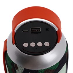 Портативная колонка Luazon LAB-54, 10 Вт, 1200 мАч, microSD, AUX, USB, хаки - фото 51392149