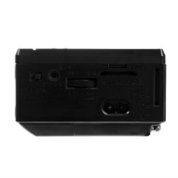 Радиоприемник "Эфир-10", FM 64-108МГц, 220 В,аккумулятор 900 мАч,фонарь, светомузыка, чёрный - фото 51392614