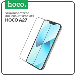 Защитное стекло Hoco A27, для iPhone 13 Pro Max, анти отпечатки, анти царапины, чёрное - фото 51393025
