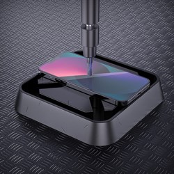 Защитное стекло Hoco A26, для iPhone 13 Pro Max, с защитной сеткой для микрофона, чёрное - фото 51393060