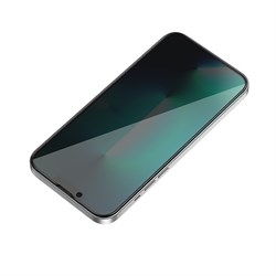 Защитное стекло Hoco A25, для iPhone 13/13 Pro, анти шпион, анти отпечатки, чёрное - фото 51393067