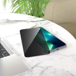 Защитное стекло Hoco A25, для iPhone 13/13 Pro, анти шпион, анти отпечатки, чёрное - фото 51393068