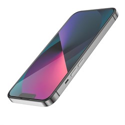 Защитное стекло Hoco G1, для iPhone 13/13 Pro, ПЭТ слой, анти отпечатки, чёрное - фото 51393084