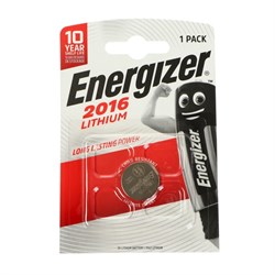 Батарейка литиевая Energizer, CR2016-1BL, 3В, блистер, 1 шт. - фото 51393101