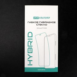 Защитное стекло Krutoff для iPhone 14 Pro, гибридное, полный клей - фото 51394283