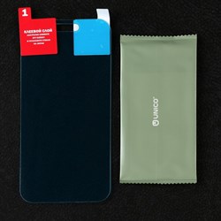 Защитное стекло Krutoff для iPhone 14 Pro Max, гибридное, полный клей - фото 51394286