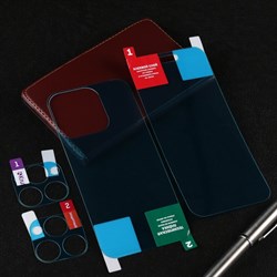 Комплект защитных стекол Krutoff для iPhone 14 Pro Max, передняя и задняя части + камера - фото 51394307