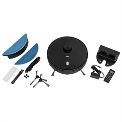 Робот-пылесос jvc JH-VR520, 24 Вт, сухая и влажная уборка, 0.6/0.4 л, чёрный - фото 51394472