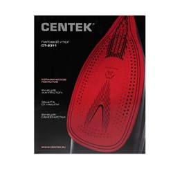 Утюг Centek CT-2311, 3000 Вт, 450мл, керамика, капля-стоп, антинакипь, самоочистка, красный - фото 51394708