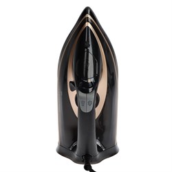 Утюг Centek CT-2346, 3200 Вт, керамика, 380 мл, капля-стоп, пар. удар, черно-золотистый - фото 51394722