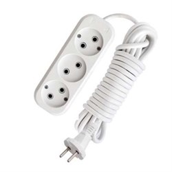 Удлинитель UNIVersal 9631966 3х7м, 10А, IP20, ПВС 2х1 - фото 51395631