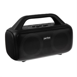 Портативная колонка Perfeo HEXAGON, FM, MP3, microSD, USB, AUX, 50 Вт, 3600 мАч, черная - фото 51395956