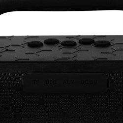 Портативная колонка Perfeo HEXAGON, FM, MP3, microSD, USB, AUX, 50 Вт, 3600 мАч, черная - фото 51395958