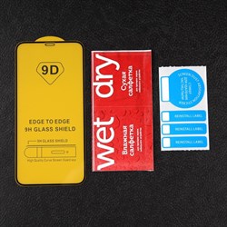 Защитное стекло mObility, для iPhone 11/XR, полный клей, черное - фото 51396156