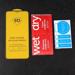 Защитное стекло mObility, для iPhone 11, полный клей, черное - фото 51396240