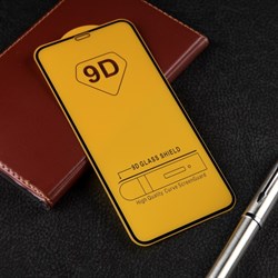 Защитное стекло mObility, для iPhone 11 Pro/X/XS, полный клей, черное - фото 51396249