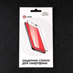 Защитное стекло mObility, для iPhone 11 Pro/X/XS, полный клей, черное - фото 51396251