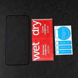Защитное стекло mObility, для iPhone 14 Pro, полный клей, черное - фото 51396261